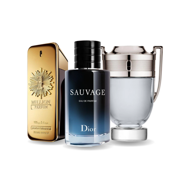 Set mit 3 Parfums von Sauvage, Invictus und 1 Million (je 100 ml)