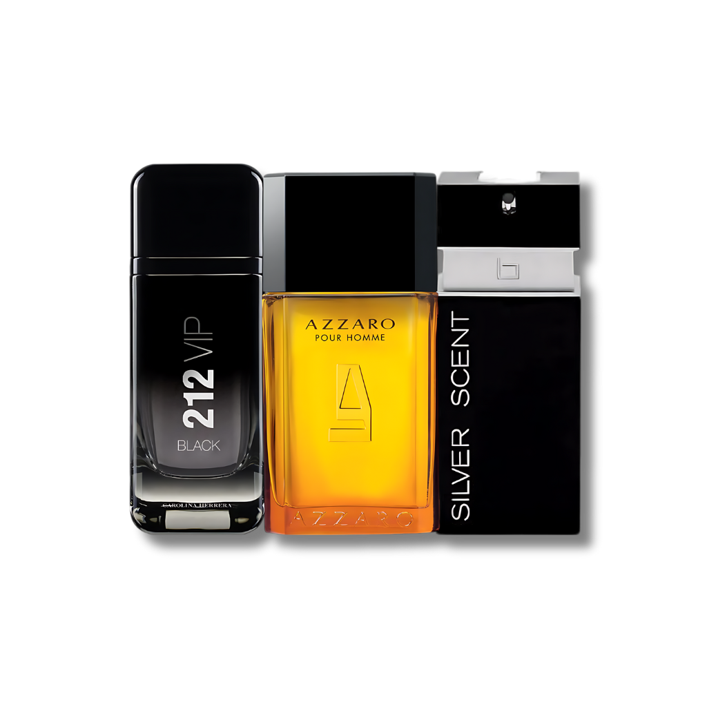 Set mit 3 Parfums: Silver Scent, Azzaro und 212 VIP Black (je 100 ml)