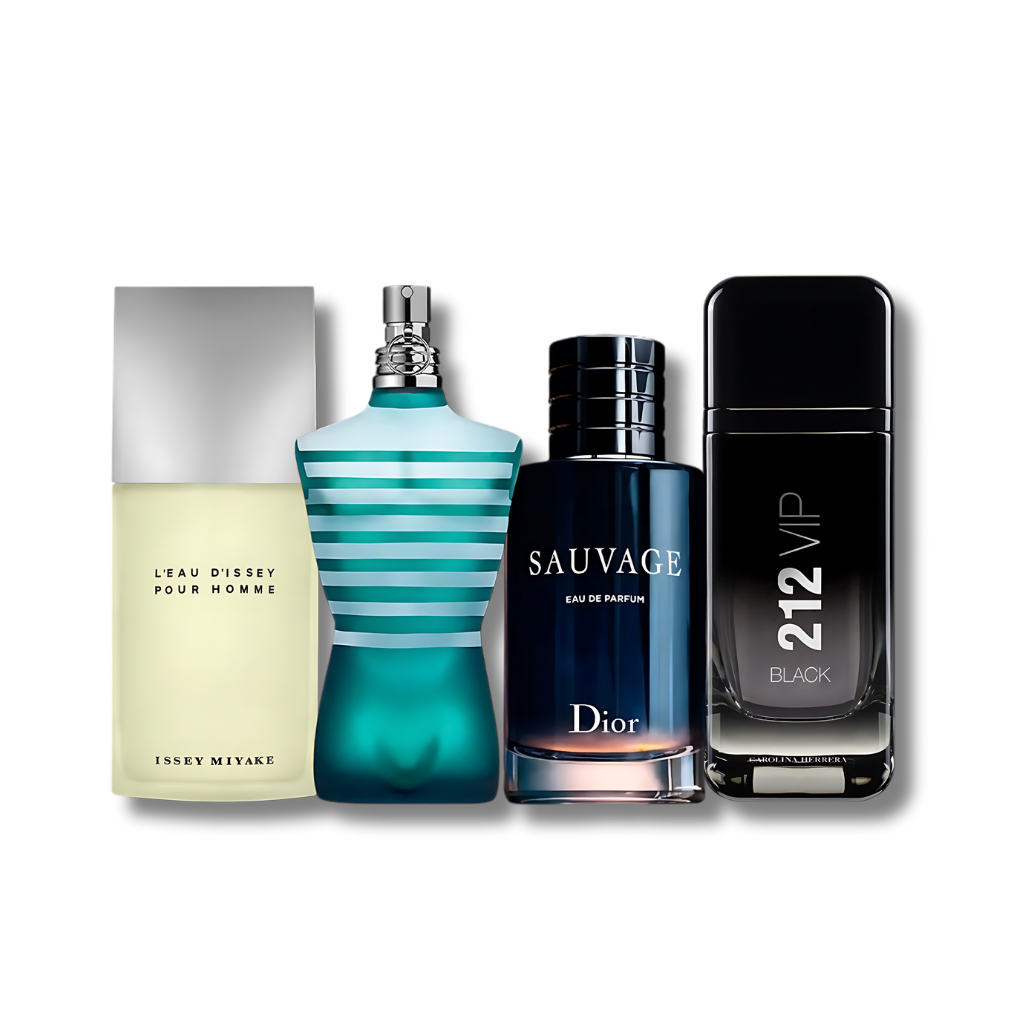 Set mit 4 Parfüms L'Eau d'Issey, 212 VIP Black, Le Male &amp; Sauvage 100 ml