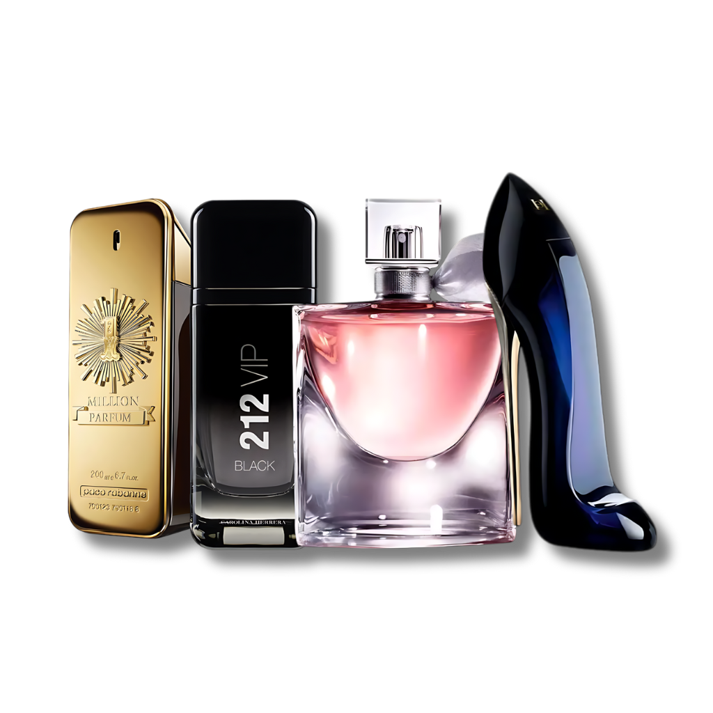 Set mit 4 Parfums: 1 Million, 212 VIP Black, La Vie Est Belle und Good Girl (je 100 ml)