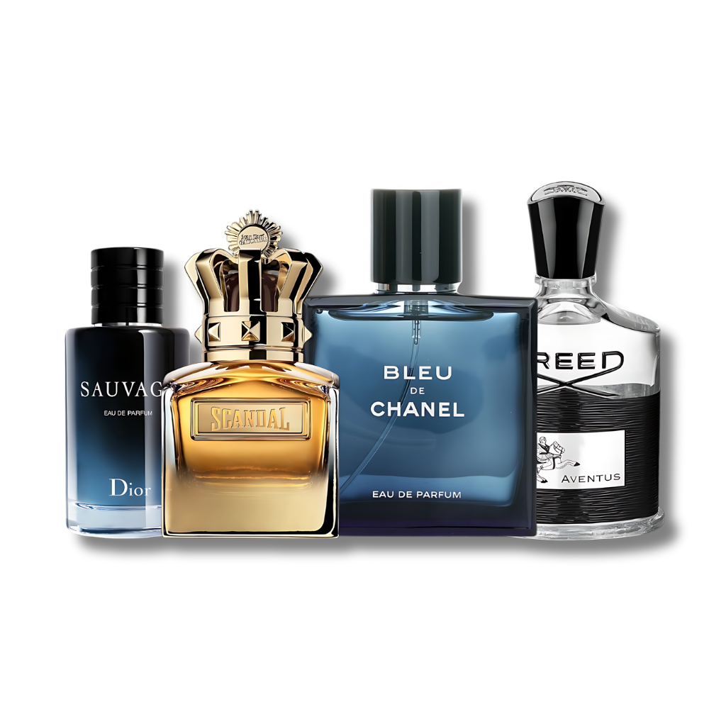 Set 4 Parfüme Scandal, Sauvage, Bleu de Chanel &amp; Creed 100ml